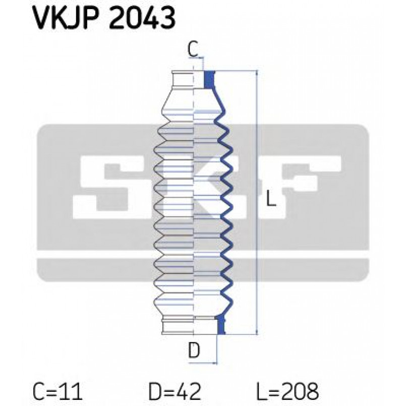 VKJP 2043 SKF - Пильовик привідного валу